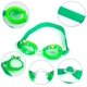 thumbnail image 3 of RV Gafas de natación para niños, juego de 1 par, antivaho, sin fugas, anti-UV, longitud de gafas de natación, tapones para los oídos ajustables y clip para la nariz para niños de 3 a 13 años Rojo Verde, 3 of 5
