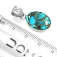 thumbnail image 2 of Copper Blue Turquoise Pendant 925 Sterling Silver Handmade Jewelry, 2 of 4