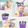 thumbnail image 2 of Flantor Kids Cups with Straw and Lids, 12 oz Leak-Proof Stainless Steel Drinking Water Tumblers, Set of 2, 2 of 7