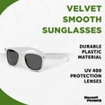 thumbnail image 3 of Velvet Smooth Sunglasses Set of 10, Bulk Pack - UV Protection, Perfect for Party, Beach, Pool, Outdoor Events - White, 3 of 8