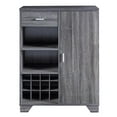 thumbnail image 3 of Furniture of America Morchi Modern Wood 12-Bottle Buffet in Dark Gray, 3 of 10