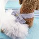 thumbnail image 4 of Pet Doggy Cats Fancy Tutu Adorable vestido de malla a rayas Princesa Petite Chaleco Doggie Bowknot Vestidos para perros pequeños medianos Pomeranian Chihuahua Falda Cachorro Ropa336, 4 of 7
