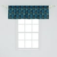 thumbnail image 2 of Geometric Window Valance, Repetitive Triangles Themed Abstract Motifs, Curtain Valance for Kitchen Bedroom Decor with Rod Pocket, 54" X 18", Night Blue Earth Yellow, by Ambesonne, 2 of 3
