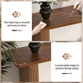 thumbnail image 4 of Diubas Long Console Table, Mid-Century Modern Entryway Table, Wood Sofa Table Behind Couch for Living Room Hallway, 60 Inch(Walnut), 4 of 9