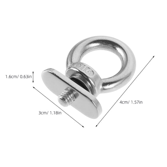2-Pack Stainless Steel Kayak Track Mounts with Tie Down Eyelets for Canoe, Kayak, and Marine Hardware Accessories