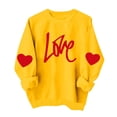 thumbnail image 2 of Bixock Long Sleeve Shirts for Women Soft Sweatshirt Valentine Print Crew Neck Hoodies Top Travel Vacation Clothes, 2 of 5
