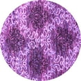 thumbnail image 1 of Ahgly Company Indoor Round Abstract Pink Contemporary Area Rugs, 4' Round, 1 of 4