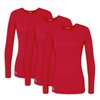 Sivvan Lot de 3 T-Shirts à Manches Longues Confort pour Femmes