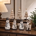 thumbnail image 6 of Darzheoy Christmas Signs, Wooden Set of 7 Snowman Reindeer Decor, Vintage Winter Tabletop Accent, Indoor Christmas Decor for Home Fireplace Mantel Shelf, 6 of 7