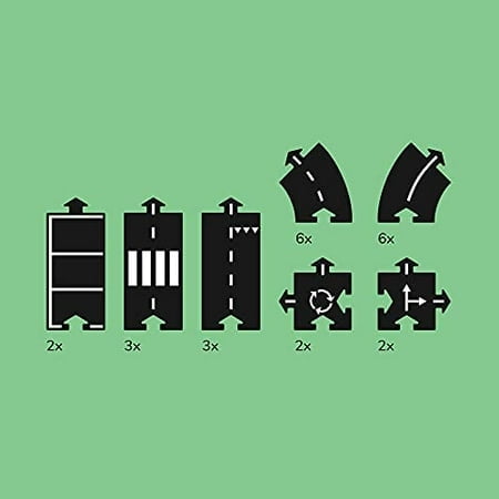 Waytoplay Highway, 24 Piece Circuit For Toy Cars - Flexible, Indestructible, And Waterproof - Modular Car Tracks - Made In The Netherlands