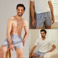 thumbnail image 4 of Men's Boxer Short,Bamboo Viscose Boxers for Men,Classic Loose Underwear Moisture Wicking,3 Pack, 4 of 8