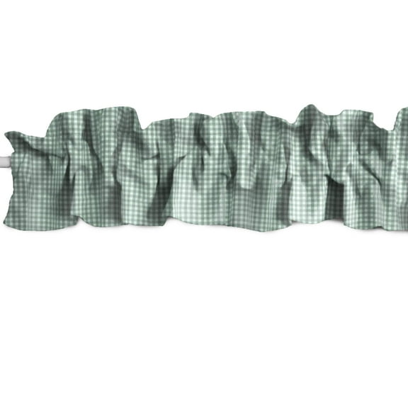 Very Small Gingham 1/8th Checkered Cotton Curtain Sleeve Topper Window Treatment