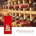 thumbnail image 3 of Pueblo navideño, decoración de mesa navideña, kit especial de botella de vino pintada con diamante, perforación de diamante, 3 of 3