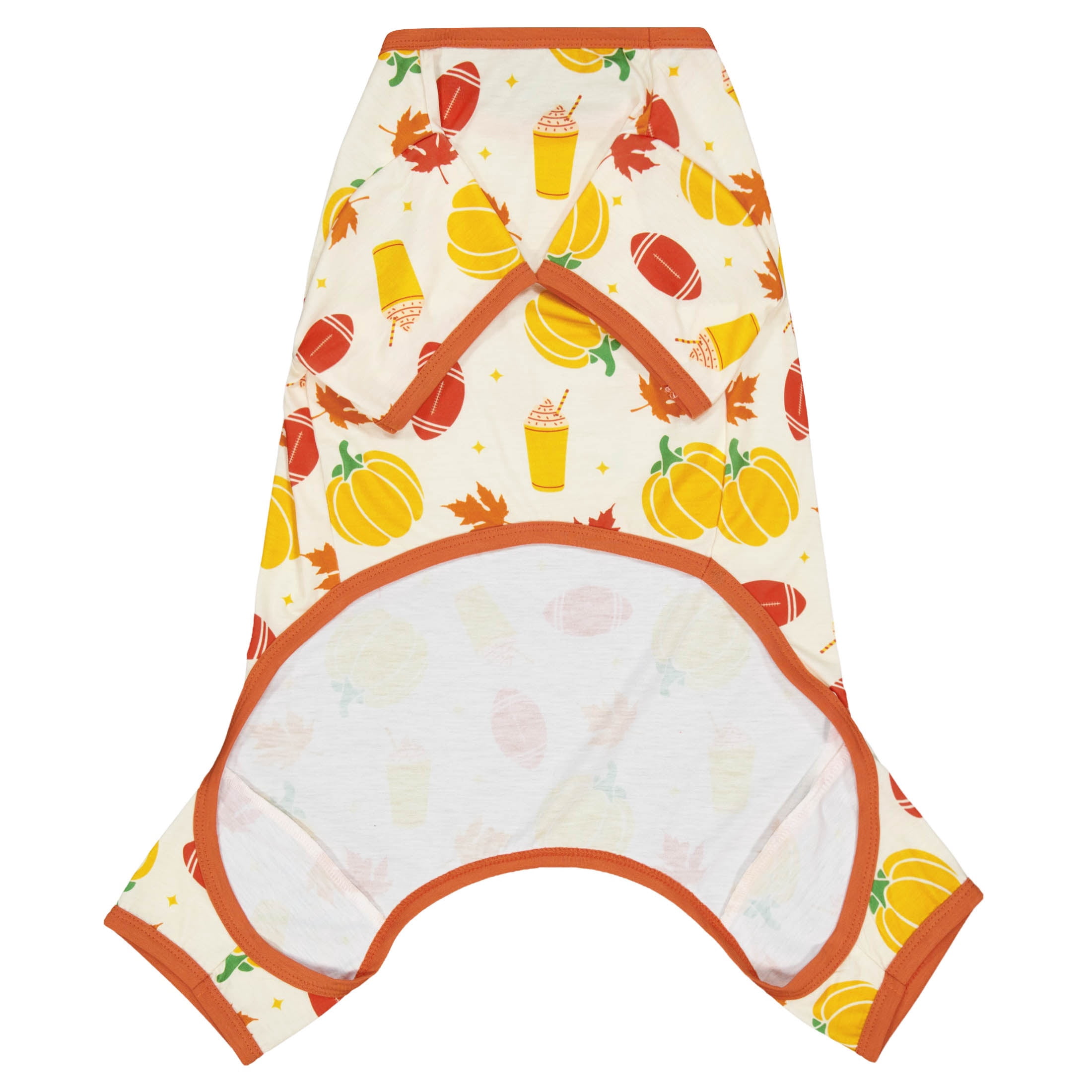 Vibrant Life Halloween Pajamas for Dogs, Pumpkins and Leaves, Orange, M