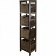 thumbnail image 1 of Étagère de Rangement Granville 5pc avec 4 Paniers Espresso Pliables, 1 of 1