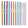 thumbnail image 1 of 12 Uds. Ganchos de ganchillo de aluminio multicolores agujas de tejer de hilo de 2mm a 8mm, 1 of 5