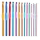 thumbnail image 1 of 12 Uds. Ganchos de ganchillo de aluminio multicolores agujas de tejer de hilo de 2mm a 8mm, 1 of 5