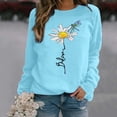 thumbnail image 1 of Jamsmile Women Sweatshirts Summer Sunflowers Print Long Sleeve Casual Shirts Tops Streetwear Soft Oversized Sports Pullovers, 1 of 2