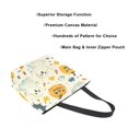 thumbnail image 3 of FORMRS Womens Canvas Tote Bag with Zipper Inner Pocket Shoulder Handbag, Halloween Cute Ghosts, 3 of 7