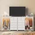 thumbnail image 6 of 30"-49.2" Garment Rack with 4-6 Drawers & Charging Station – Metal Closet Organizer with Hanging Rod & Hooks – Bedroom & Hallway – Multiple Colors, 6 of 9