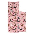 thumbnail image 2 of Pink Cute Dachshund Dog and Love Heart Toddler Nap Mats for Kids Preschool,Sleeping Mat Bag or Kids,Toddler Sleeping Bag,Toddler Nap Mat or Daycare, 2 of 6