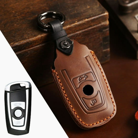 Car Key Fob Cover Case Protector For BMW 3 5 7 Series X3 X5 530Li Car Key Case Fob Cover Leather