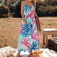 thumbnail image 2 of Flamingo Pattern Design Sleeveless Dress Woman Fashion Long Dresses Women's Summer Suit Dress 2025, 2 of 7