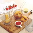 thumbnail image 2 of MesaSe Mini Fry Baskets  Stainless Steel Square Fryer Basket  French Fries Basket  Kitchen Frying Basket for Chips  Onion Rings  Chicken Nugget  Popcorn, 2 of 9