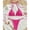 S-Hot Pink, variant on Swimming Suits For Women High Waisted Bikini Sets Two Piece Swimsuit Knot Bathing Suit Retro Wear Xs White