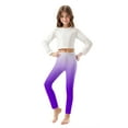 thumbnail image 2 of SGFCWSX Girls Yoga Leggings Slim High Waisted Pants Kids Soft Gradient Legging Pants Purple Size 6 Years, 2 of 6