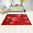 thumbnail image 2 of FREEAM Romantic Valentine's Day Area Rug 1.7'x2.6', Red Love Heart Polyester Area Rug Mat for Living Dining Dorm Room Bedroom Home Decorative, 2 of 6