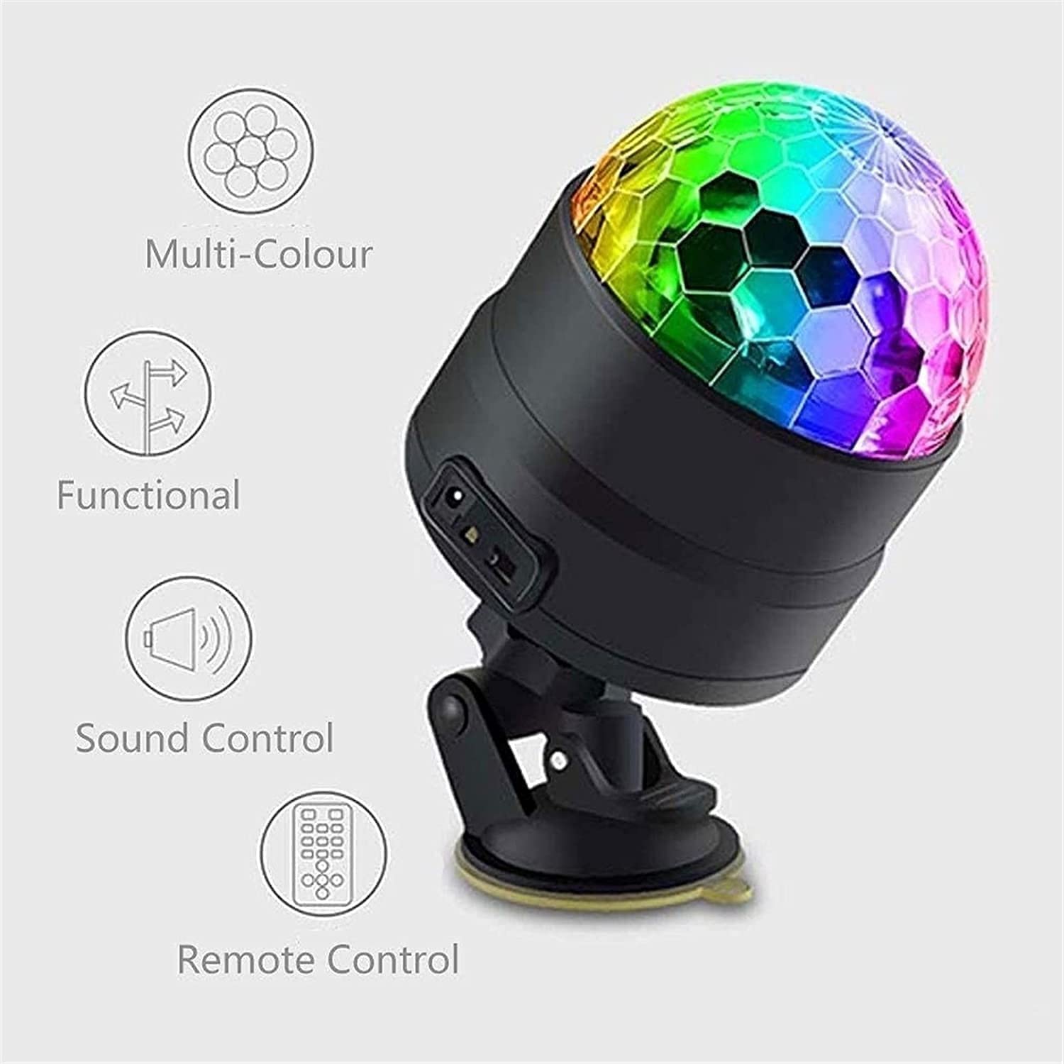 Party Lights,Lights Sound Activated,Halloween Ball Light,Stage Lights-Multi Colors Rotating Magic LED Strobe Lights for Xmas Parties,Room,Pool,Club,Home,Church,Wedding