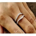 thumbnail image 3 of Enhancer Guard Wedding Band Ring 2Ct Round Cut Simulated Diamond 14K White Gold Plated 925 Sterling Silver For Her, 3 of 5