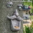 thumbnail image 4 of Tree Face Decors Wild Bird Feeders, Whimsical Big Eyes Old Man Face for Tree Hugger Yard Art Outdoor Garden Sculptures, 4 of 7