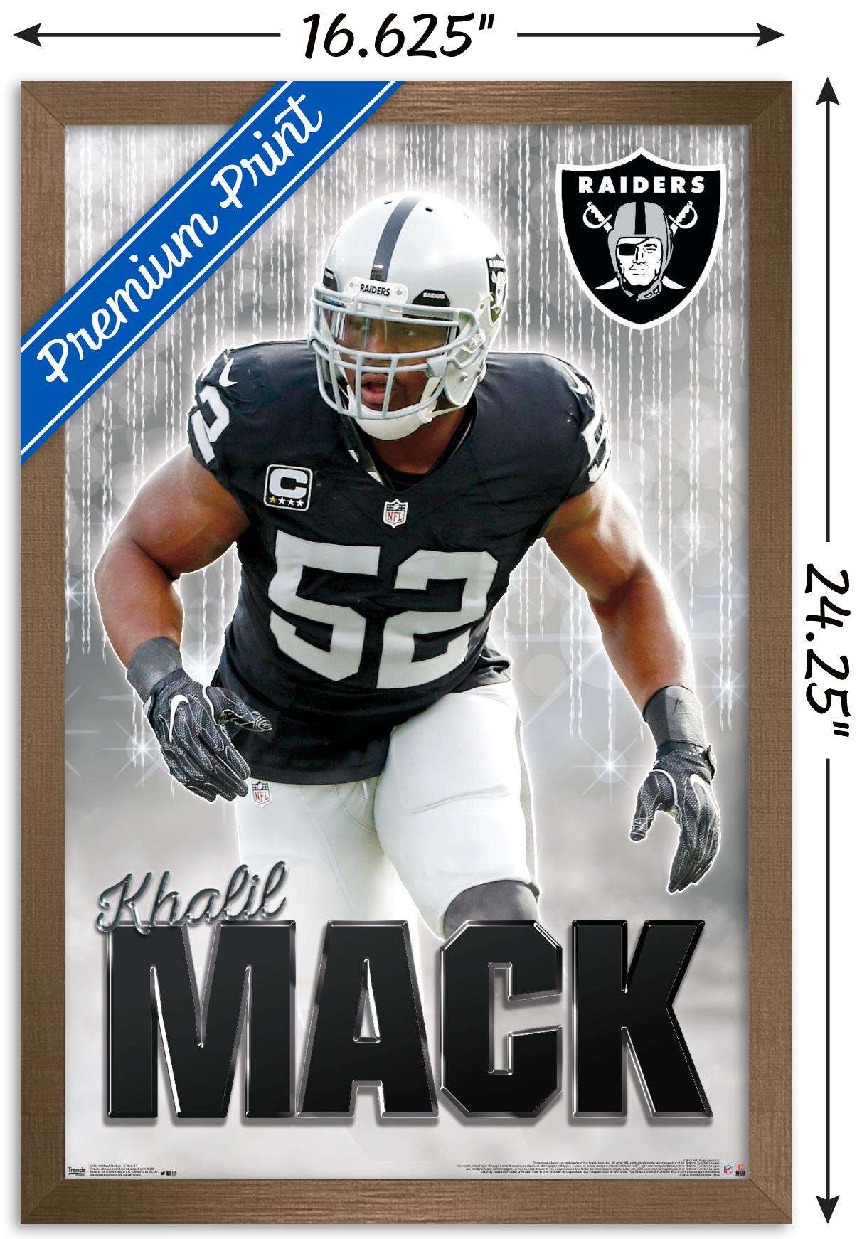 Khalil Mack Oakland Raiders 24'' x 34'' Magnetic Framed Players Only Poster  