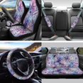 thumbnail image 2 of Jeiento Spider Web Auto Accessories Set of 13 Car Seat Covers with Steering Wheel Cover Seatbelt Pads Garbage Bag Rear View Mirror Cover Cup Coasters Key Chain Lipstick Holder Car Decor, 2 of 7
