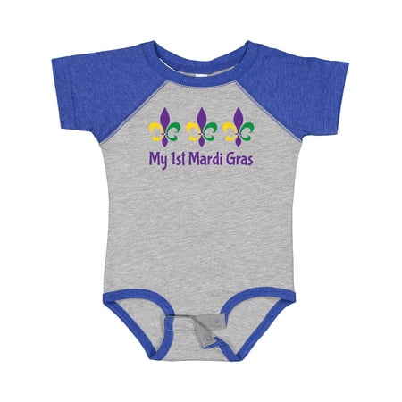 

Inktastic My 1st Mardi Gras Fleur De Lis Gift Baby Boy or Baby Girl Bodysuit