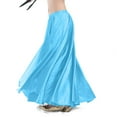 thumbnail image 3 of Perfectbot Women's Trendy Satin Maxi Skirt - Full Circle Swing Belly Dance Costume Skirt, 3 of 4