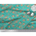 thumbnail image 3 of Soimoi Green Cotton Duck Fabric Christmas Theme Party Decor Fabric Printed Yard 42 Inch Wide, 3 of 3