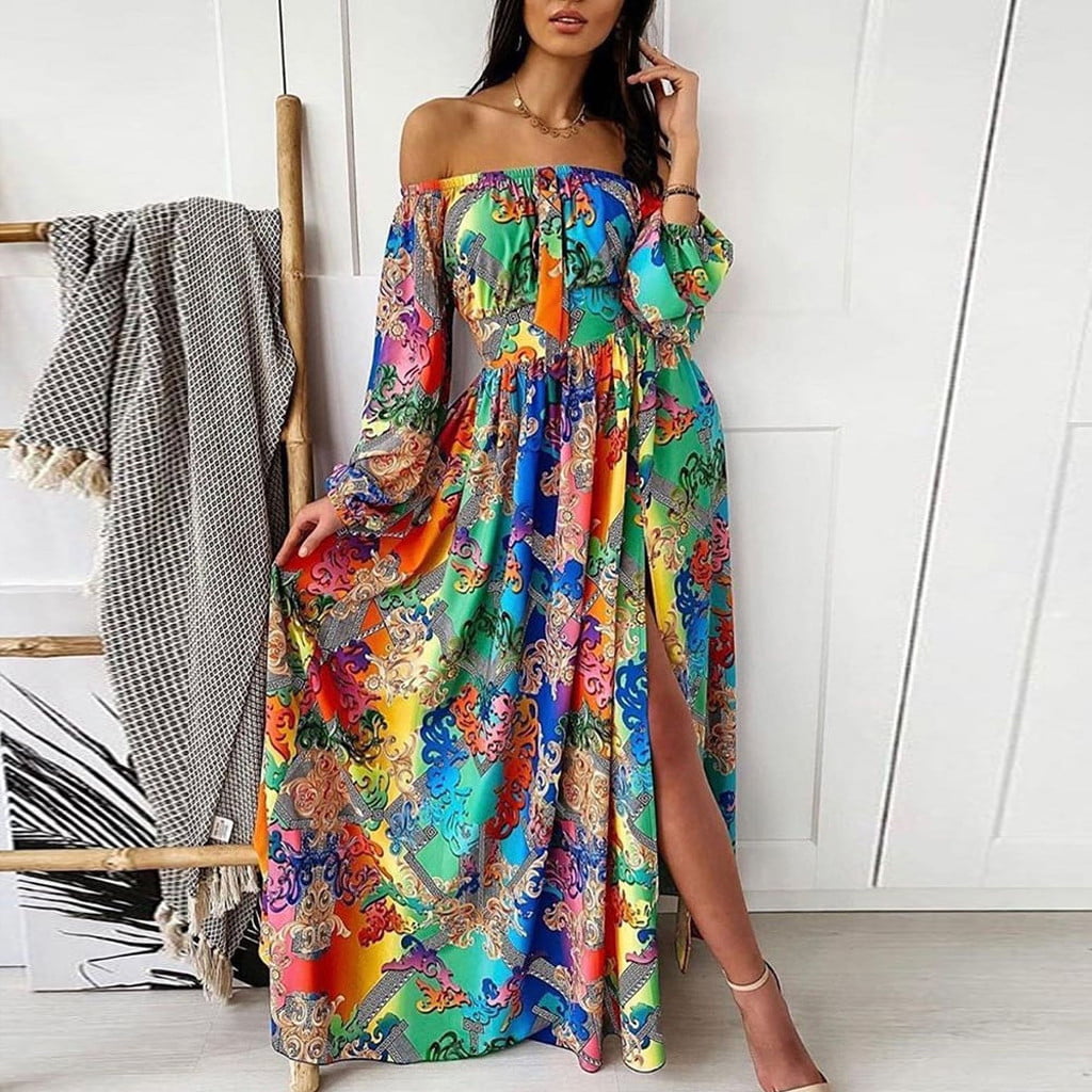 GAUGE81 Silk Strapless Slit-detail Dress in Blue Womens Clothing Dresses Casual and summer maxi dresses 