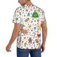 thumbnail image 2 of Rateoe Winter Christmas And New Year Deer Pattern Men’s Baseball Short Sleeve Polo Shirt, Midweight Men's Shirt Golf Shirt Polo Shirts Quick Dry Short-XX-Large, 2 of 7