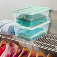 thumbnail image 4 of Sterilite 24 Pack Stacking Storage Container Tub with Lid, 16 Quart, Mint, 4 of 6
