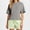 Gray, variant on Itsame Summer Womens Casual T-Shirt for Women Plain Short Sleeved Shirt Tops New Relaxed Round Neck T Shirt Dark Gray Size 4XL