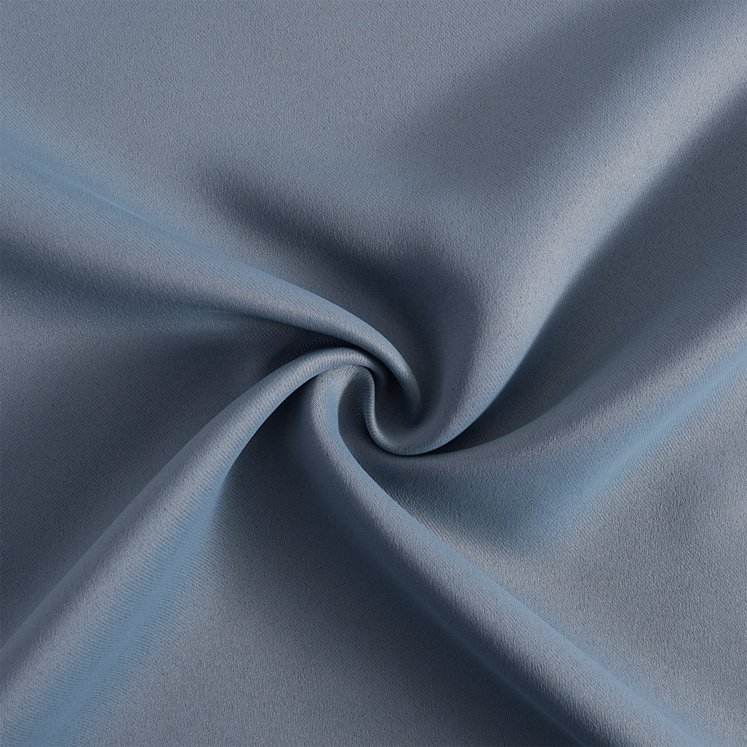 HIG Blue Scalloped Half Curtain with blackout for Kitchen,2 Panels,30"x 24"