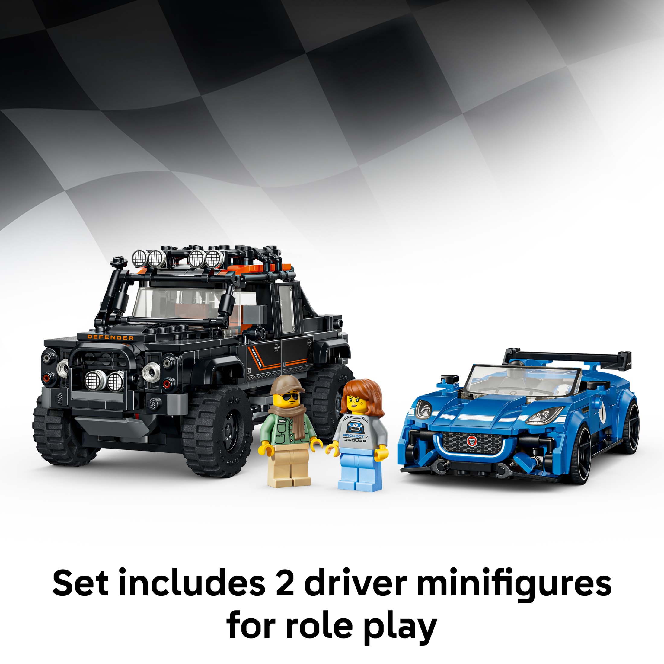 LEGO Speed Champions Jaguar Project 7 y Land Rover Defender - Juguete de Construcción para Niños y Niñas, Mayores de 10 Años - Auto de Juguete para Niños - Características Detalladas - Regalo para Cumpleaños - 77264 6