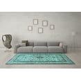 thumbnail image 3 of Ahgly Company Indoor Rectangle Persian Light Blue Traditional Area Rugs, 5' x 7', 3 of 4