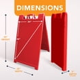 thumbnail image 2 of Plasticade 130-R Signicade Panneau de Trottoir Pliant Portable, Rouge, 2 of 7