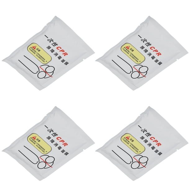 Escudo facial de entrenamiento de reanimación cardiopulmonar barrera desechable de práctica de reanimación cardíaca con válvula unidireccional de 50 piezas para clase ANGGREK Otros