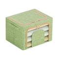 thumbnail image 2 of Kezqiaxn Fabric Storage Bins Clothing Storage Boxes With Visual Window, Foldable Storage Boxes Storage Bags Storage Containers Used for Bedrooms Cabinets Light Green, 2 of 2