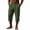 #0199-Green, variant on Betivan Men's Linen Capri Pants Elastic Waist Solid Color Breathable Lightweight Calf Length Loose Fit Beach Vacation Outdoor Daily Trousers